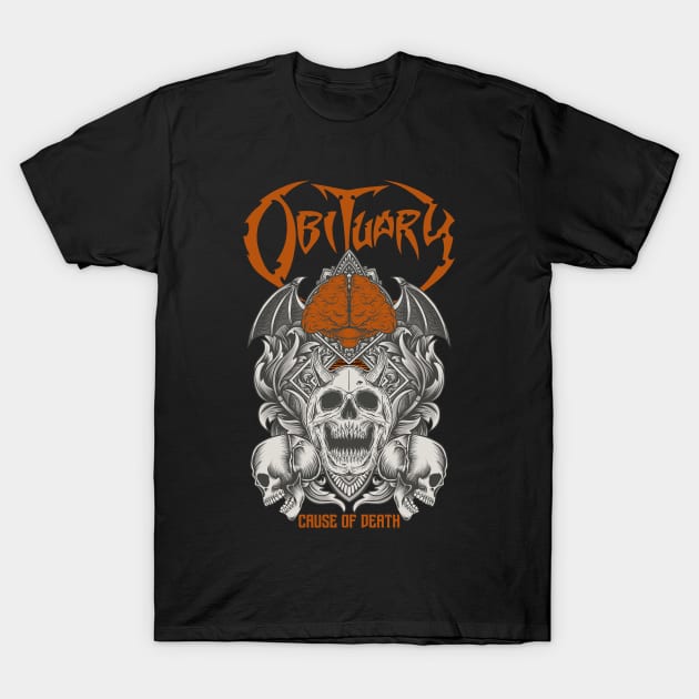 obituary cause of death T-Shirt by Baim_Art